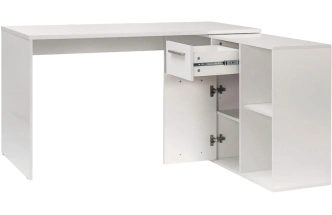 Стол компьютерный Лайт, 03.245F, белый гладкий 101