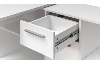 Стол компьютерный Лайт, 03.245F, белый гладкий 101