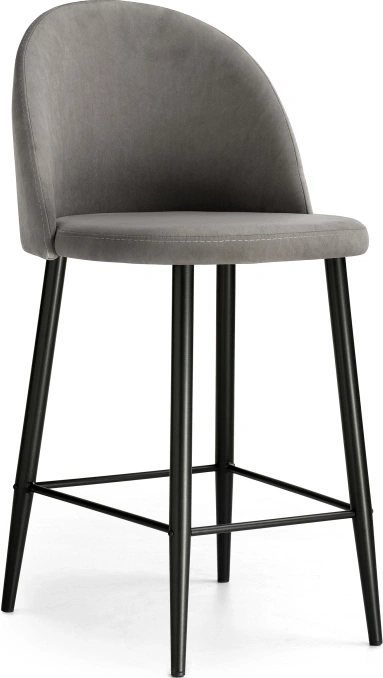 Полубарный стул Амизуре, темно-серый / черный матовый