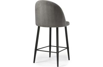 Полубарный стул Амизуре, темно-серый / черный матовый