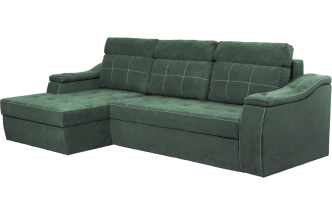 Диван угловой Бруно, MONAKO-A 15, нить белая, угол левый