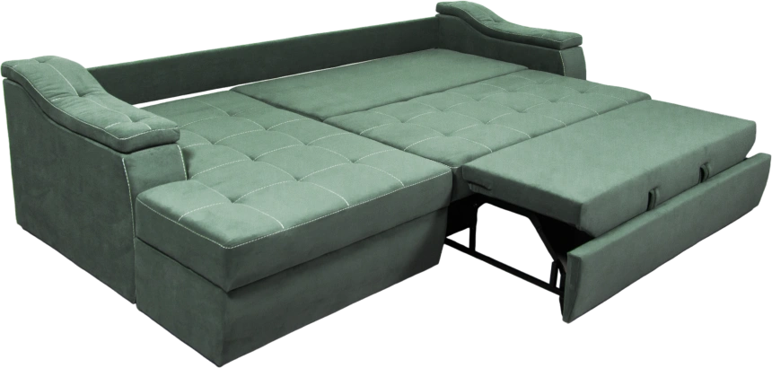 Диван угловой Бруно, MONAKO-A 15, нить белая, угол левый