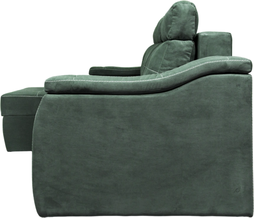 Диван угловой Бруно, MONAKO-A 15, нить белая, угол левый