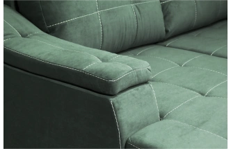 Диван угловой Бруно, MONAKO-A 15, нить белая, угол левый