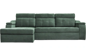 Диван угловой Бруно, MONAKO-A 15, нить белая, угол левый