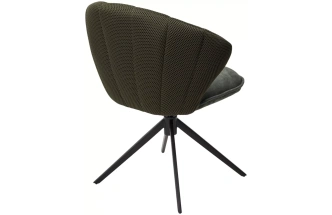Стул Astra, поворотный, зеленый Sonic 77 ткань, 7525-156 велюр, черный каркас