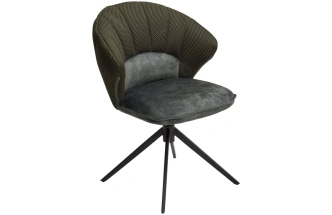 Стул Astra, поворотный, зеленый Sonic 77 ткань, 7525-156 велюр, черный каркас
