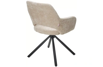 Стул Nuri, поворотный, 3018-10 бежевый, шенилл, черный каркас
