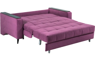 Диван прямой Нельсон 155, ткань Lamb plum, декор Венге