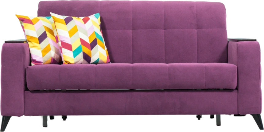 Диван прямой Нельсон 155, ткань Lamb plum, декор Венге