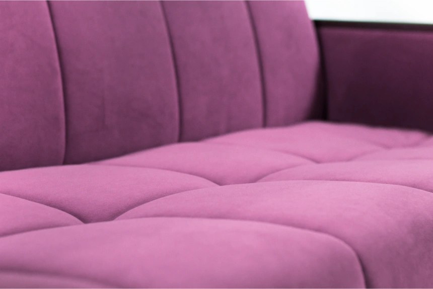 Диван прямой Нельсон 155, ткань Lamb plum, декор Венге