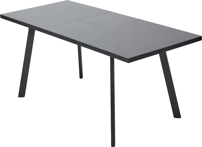 Кухонный стол раздвижной Форел 140, черный, стекло, черный