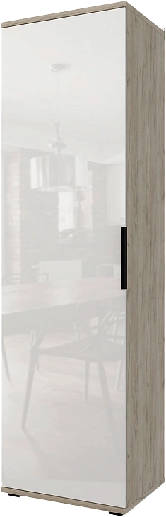 Модульная прихожая Альянс 3, дуб крафт / белый глянец