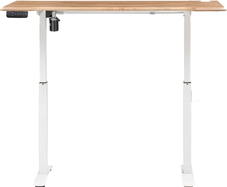 Стол компьютерный Маркос, 120, с механизмом подъема, белый / вотан дуб