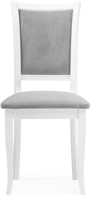 Стул Корнелл, деревянный, серый велюр / белый