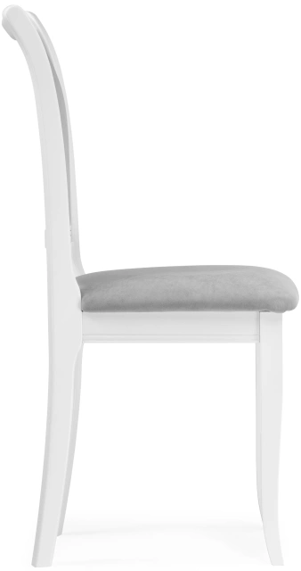 Стул Корнелл, деревянный, серый велюр / белый