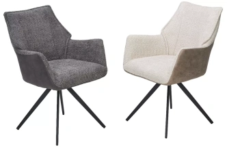 Стул Brevis, поворотный, XD841-02 бежевый, букле,GINO-101 бежевый, ткань, черный