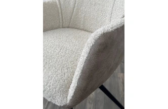 Стул Brevis, поворотный, XD841-02 бежевый, букле,GINO-101 бежевый, ткань, черный