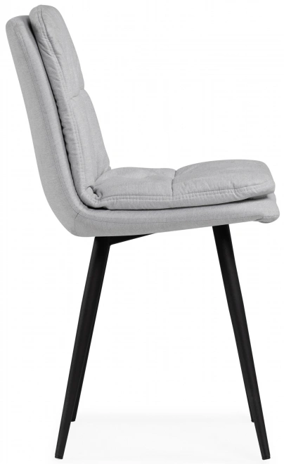 Стул Майк, мягкий, светло-серый / черный