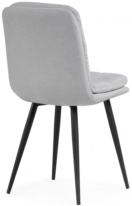 Стул Майк, мягкий, светло-серый / черный