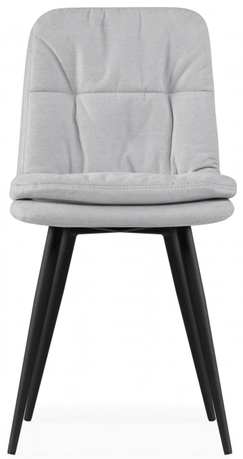 Стул Майк, мягкий, светло-серый / черный