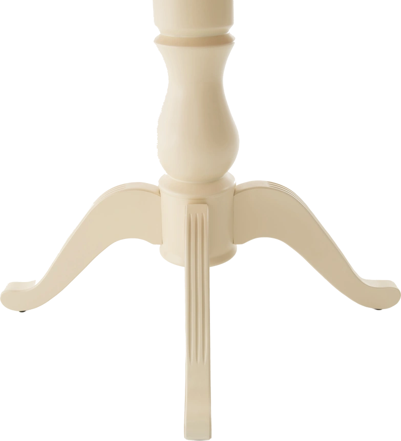 Кухонный стол Фабрицио 1, Glass, D 100, слоновая кость, стекло, каркас слоновая кость