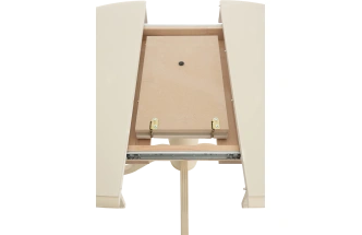 Кухонный стол Фабрицио 1, Glass, D 100, слоновая кость, стекло, каркас слоновая кость