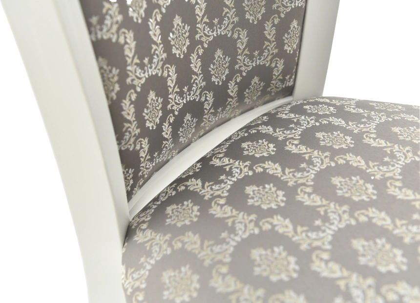 Стул Тулон, мягкий, стефани 149-2, жаккард, каркас эмаль белая