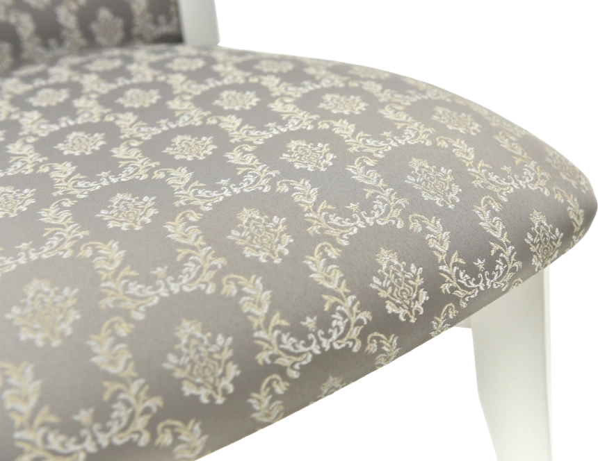 Стул Тулон, мягкий, стефани 149-2, жаккард, каркас эмаль белая