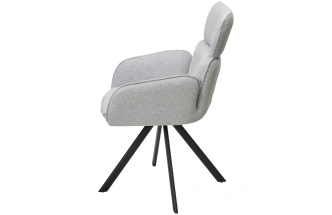 Стул Long, поворотный, NS10 серый, букле, черный каркас