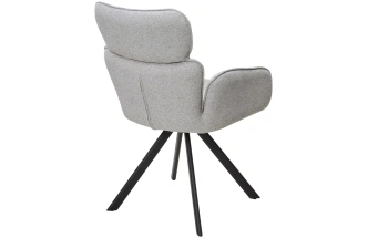 Стул Long, поворотный, NS10 серый, букле, черный каркас
