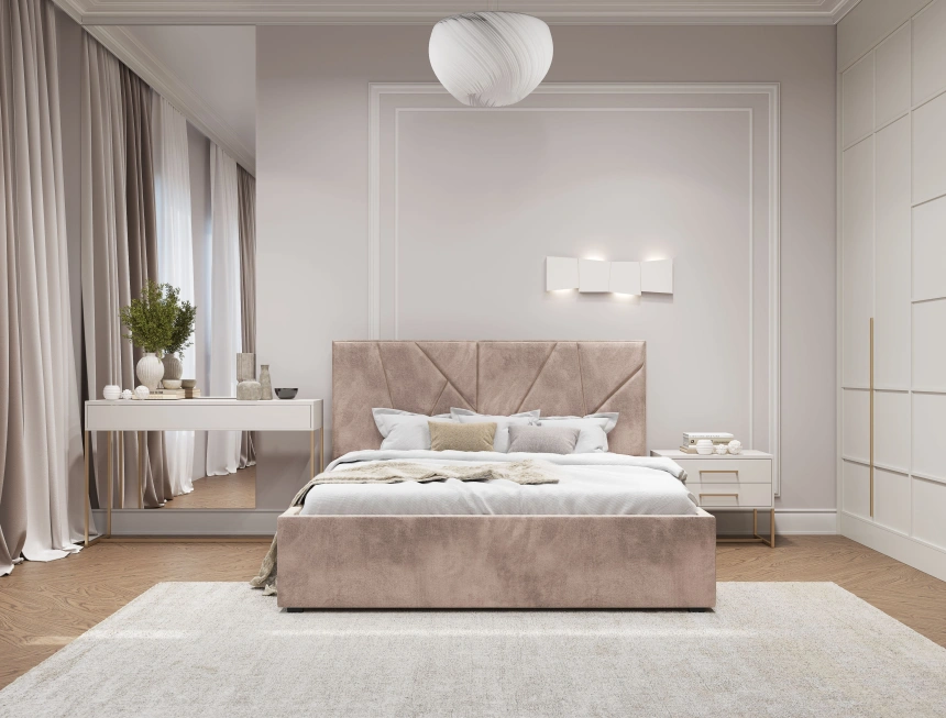 Кровать Рица 2, мягкая, полутораспальная, 120x200, Боска 28