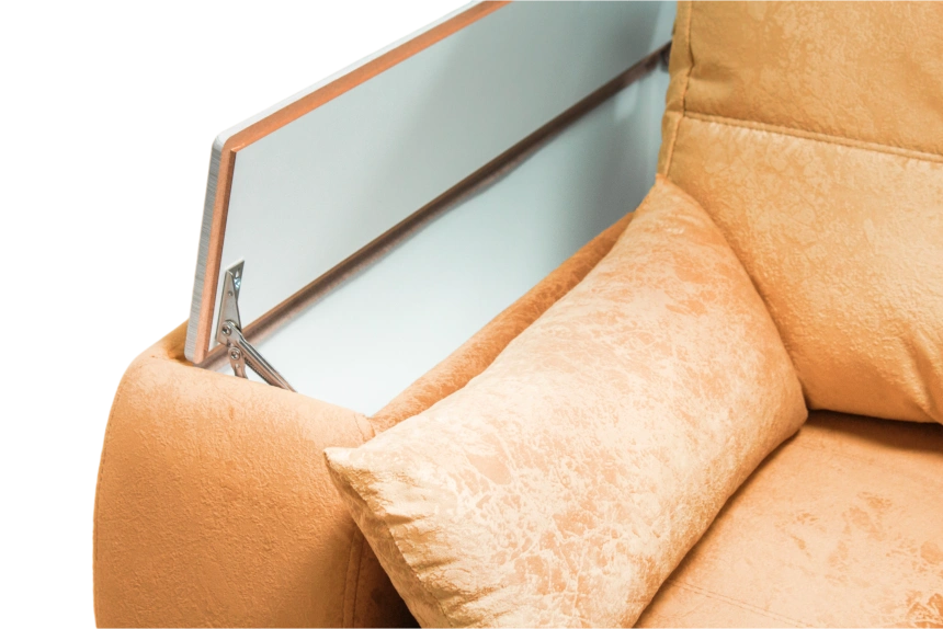 Диван прямой Остин 2, Siesta terracota, декор Рамух белый