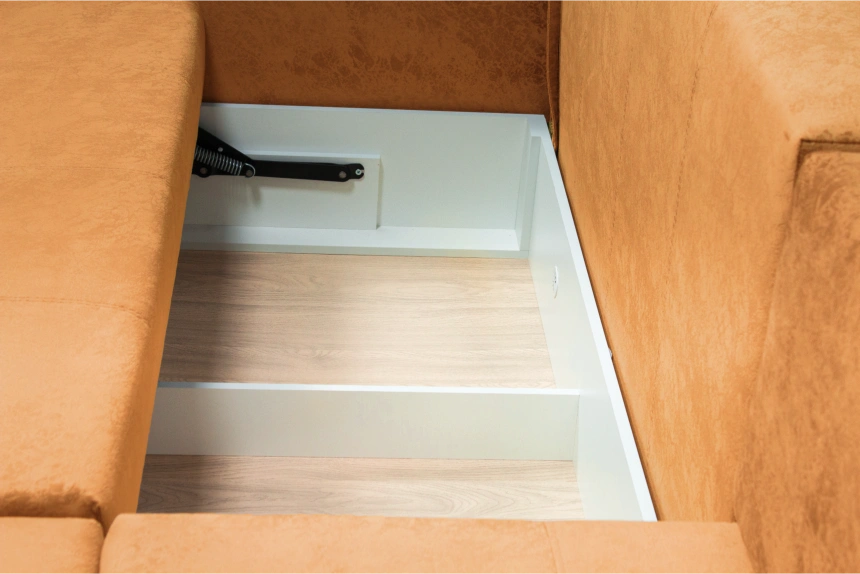 Диван прямой Остин 2, Siesta terracota, декор Рамух белый