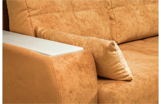 Диван прямой Остин 2, Siesta terracota, декор Рамух белый