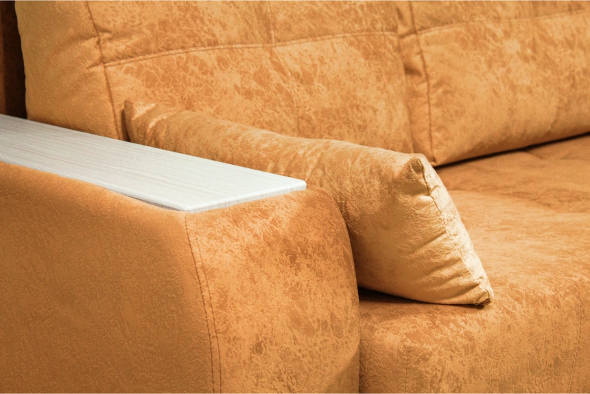 Диван прямой Остин 2, Siesta terracota, декор Рамух белый