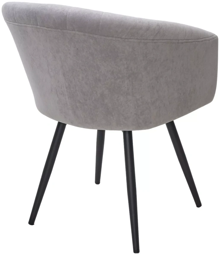 Стул Runa, поворотный, B22 Серый, велюр, черный каркас