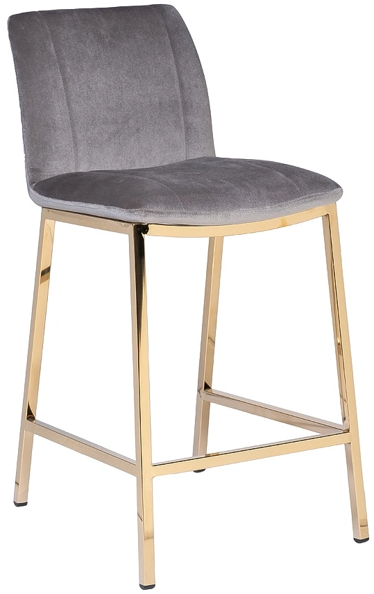 Барный стул 30C-DX-2091 GRE, велюр, серый