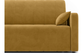 ​Диван прямой Борго 140, модель 107, Ultra Mustard​ (соломенный​) / венге