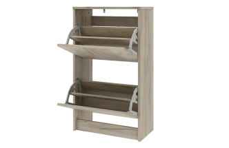 Тумба для обуви Лофт, 2 фасада, 54x93,6x28, Дуб крафт серый