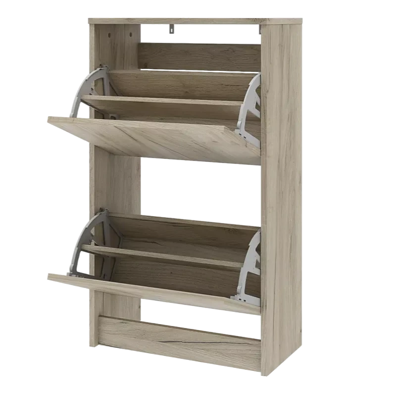 Тумба для обуви Лофт, 2 фасада, 54x93,6x28, Дуб крафт серый