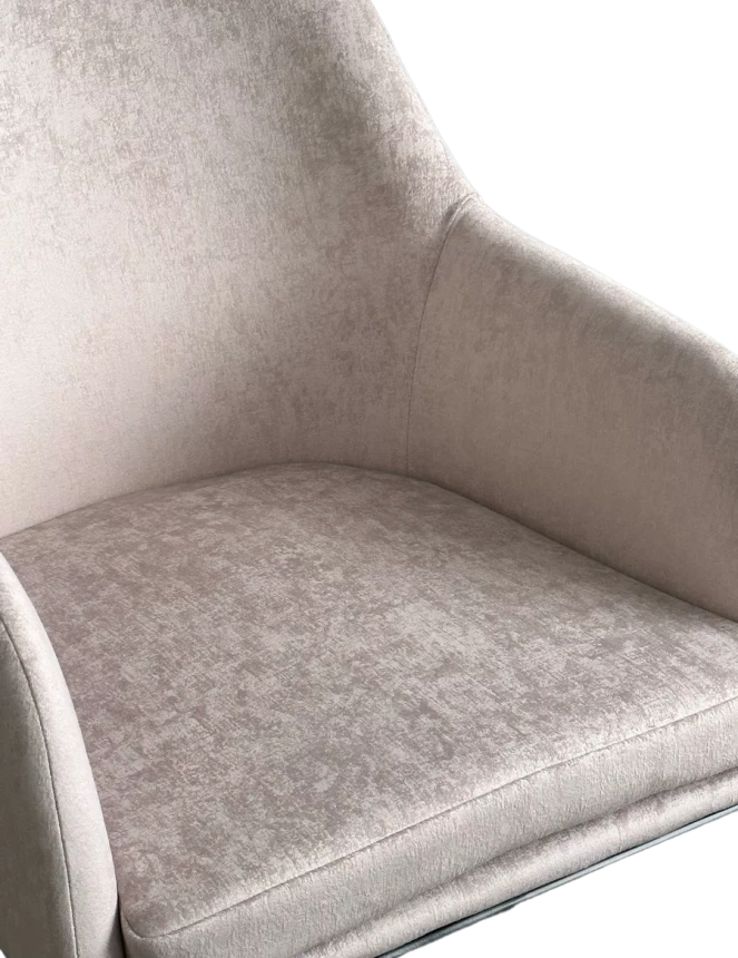 Стул Алистер, мягкий, Rain 2 какао велюр, черный каркас 