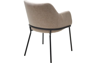 Стул Алистер, мягкий, Rain 2 какао велюр, черный каркас