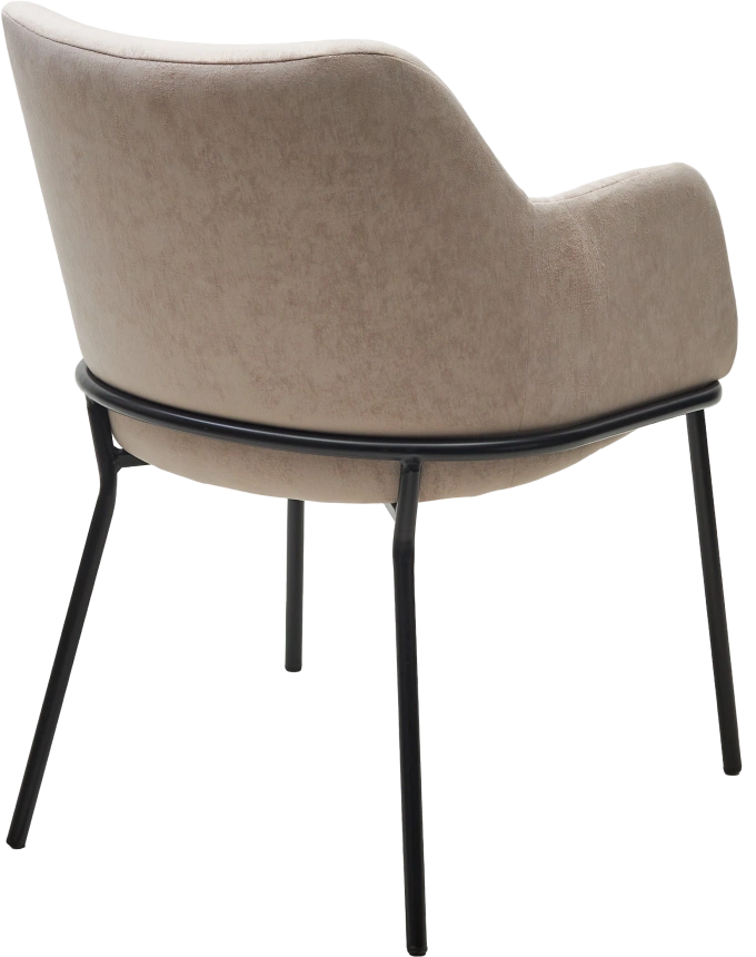 Стул Алистер, мягкий, Rain 2 какао велюр, черный каркас 