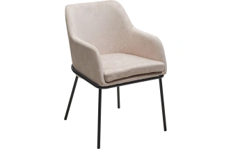 Стул Алистер, мягкий, Rain 2 какао велюр, черный каркас