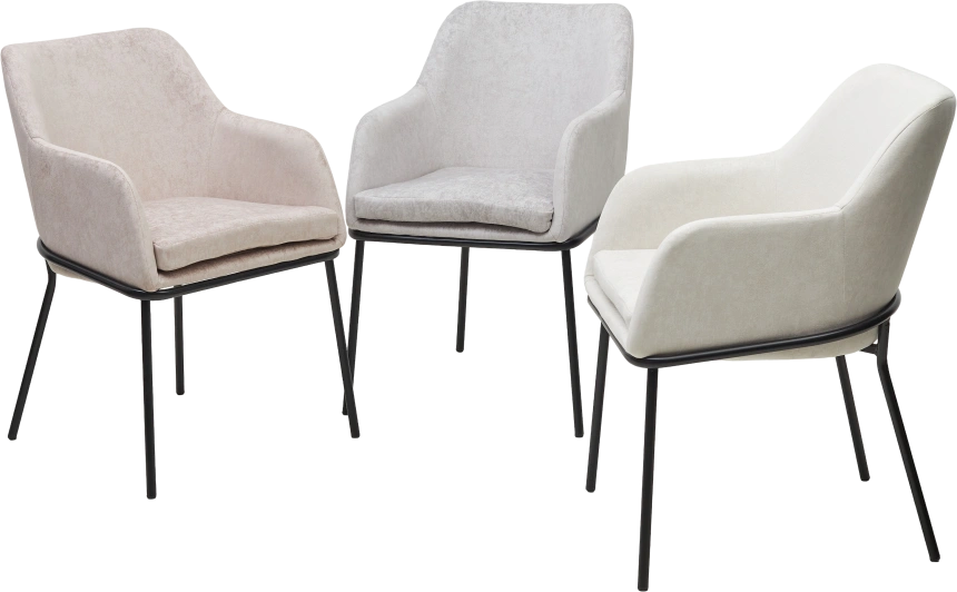 Стул Алистер, мягкий, Rain 2 какао велюр, черный каркас 