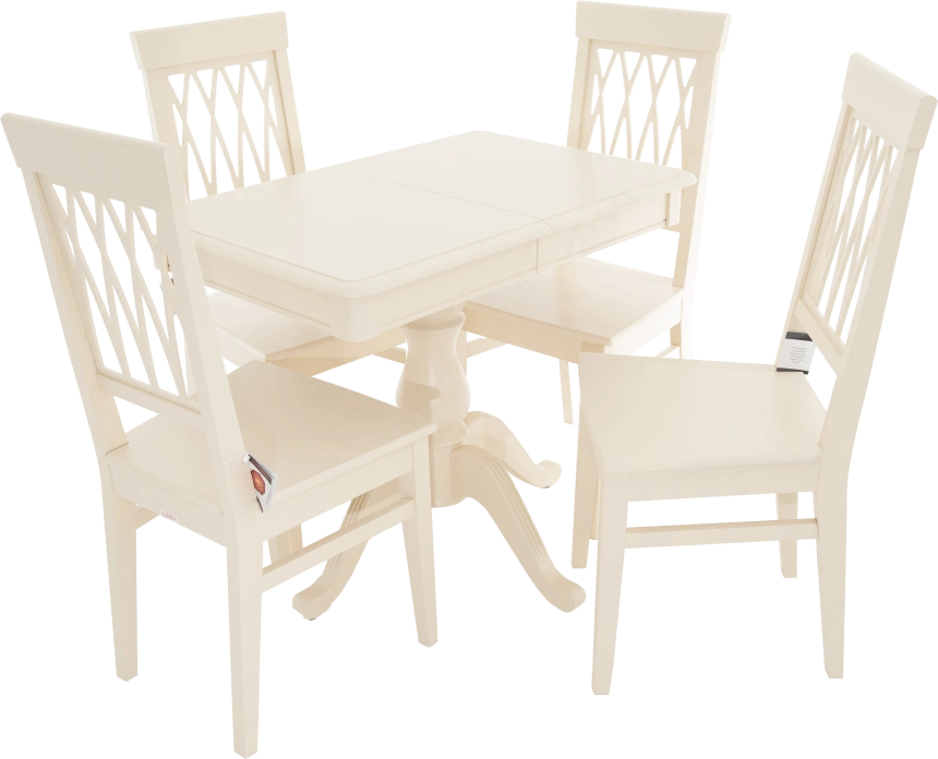 Кухонный стол Фабрицио-1 мини, 90, слоновая кость, каркас слоновая кость