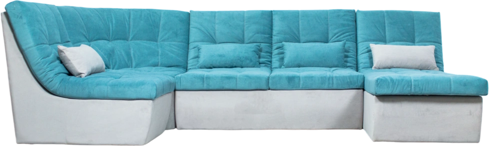 Диван модульный п-образный София 2, цвет MONAKO-A 15, MONAKO-A 14, с задней тканью