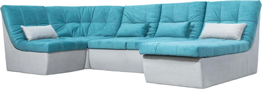 Диван модульный п-образный София 2, цвет MONAKO-A 15, MONAKO-A 14, с задней тканью