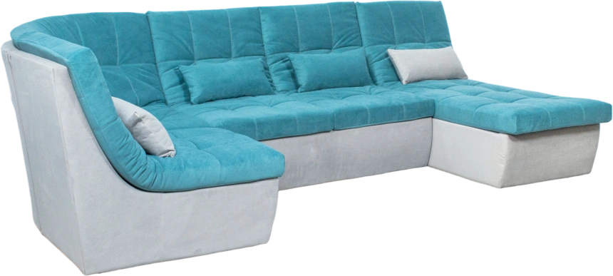 Диван модульный п-образный София 2, цвет MONAKO-A 15, MONAKO-A 14, с задней тканью